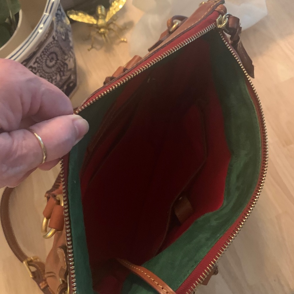 Natural Leather Dooney & Bourke Florentine Satchel - Picture 6 of 8